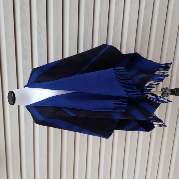 Burberry Jackets & Coats Burberry Blue And Black Check Reversible